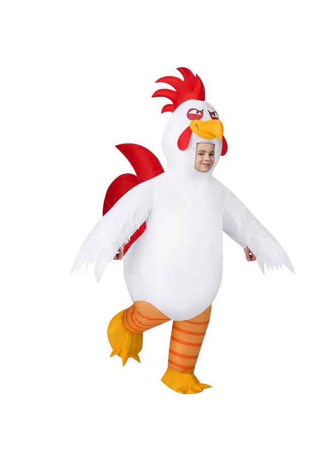 Kids Halloween Inflatable Costumes, Rooster Full Body Inflatable Costume, White Chicken Blow Up Costumes For Halloween Costume Cosplay Themed Parties