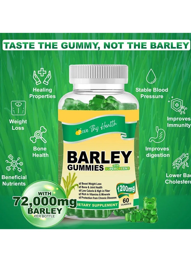 Barley Gummies with Super Greens 1200mg 60 Gummies