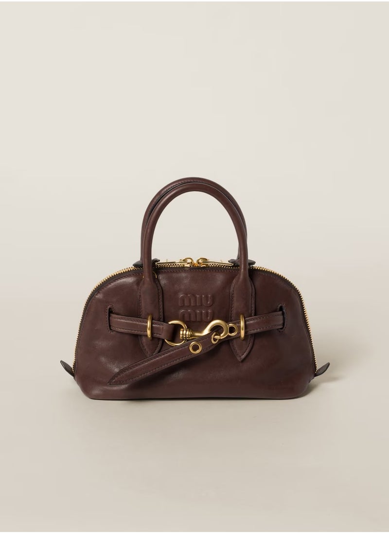 MIU Aventure nappa leather top-handle bag