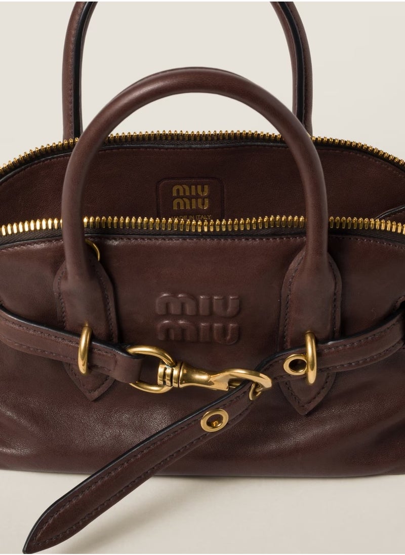 MIU Aventure nappa leather top-handle bag