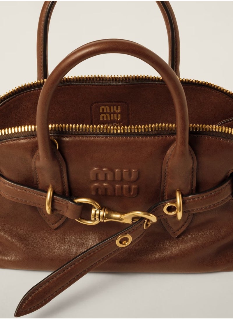 MIU Aventure nappa leather top-handle bag