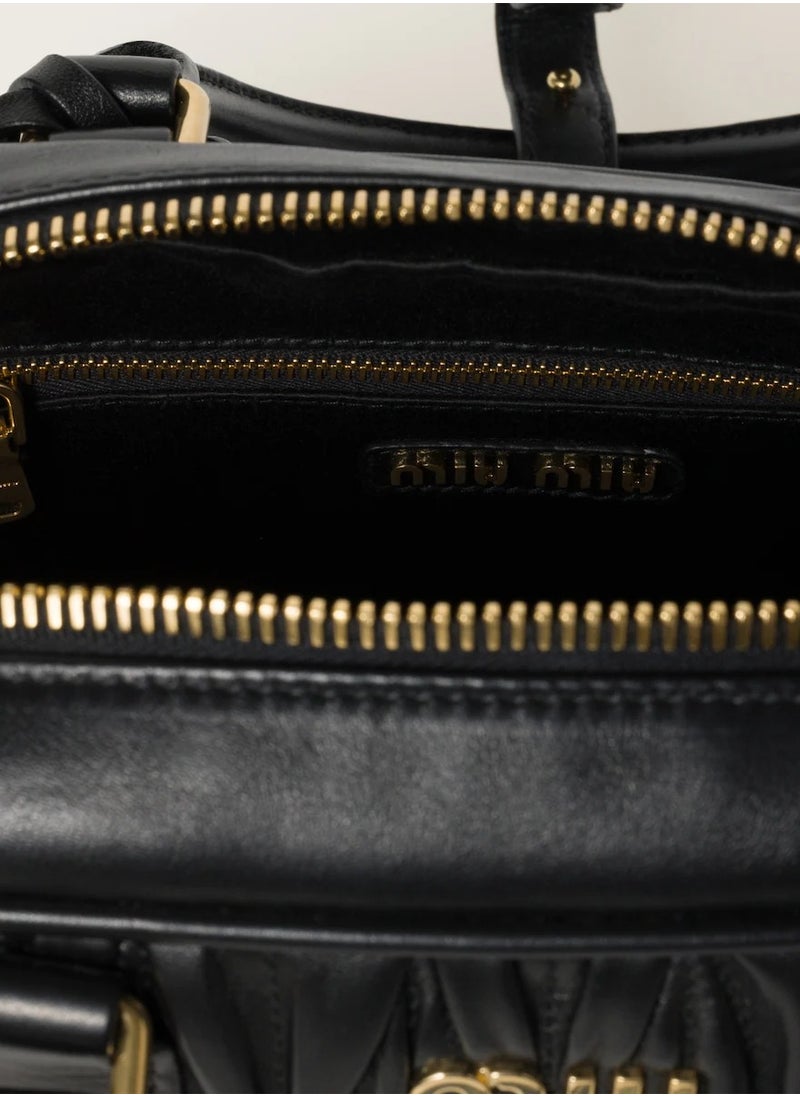 MIU Arcadie Quilted nappa leather bag Shoulder Crossbody