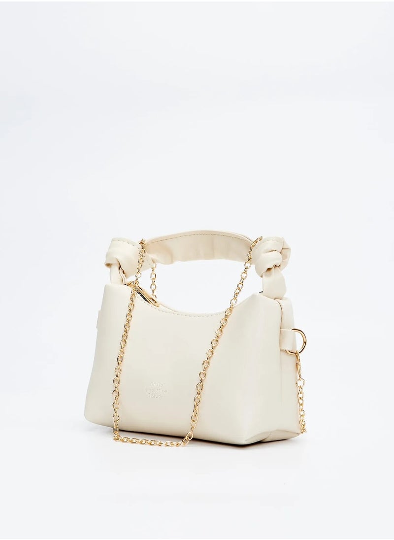 Soft Leather Top Knot Handbag