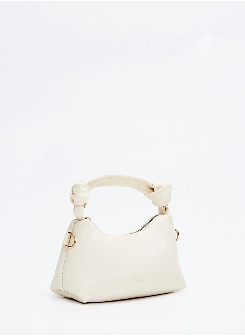 Soft Leather Top Knot Handbag