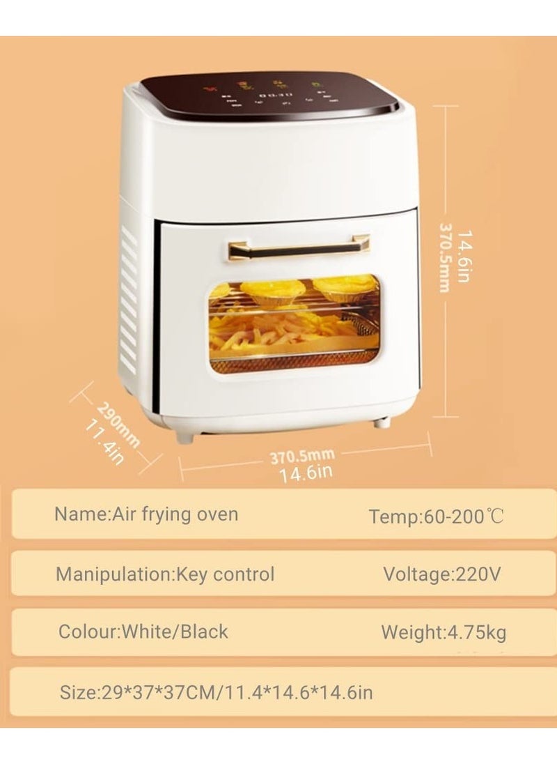 Electric Oven, Air Fryer, Baking Machine | Large 15L capacity, Multi-Function Air Fryer with Perspective Window, Assorted Color