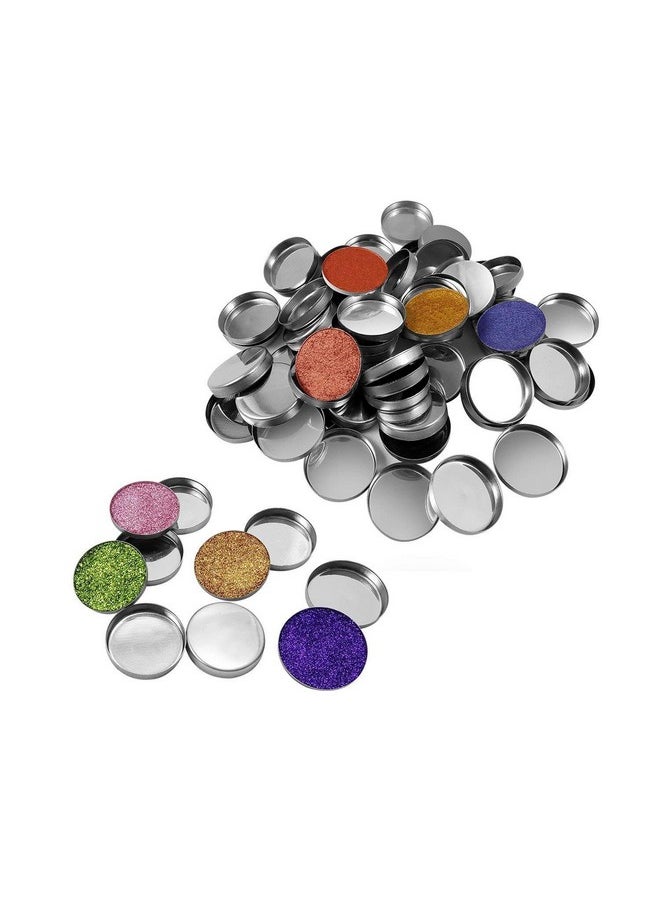 56 Pack Empty Round Metal Pans Size 26Mm For Eyeshadow Palette Magnetic Makeup Palette (Height:5Mm)