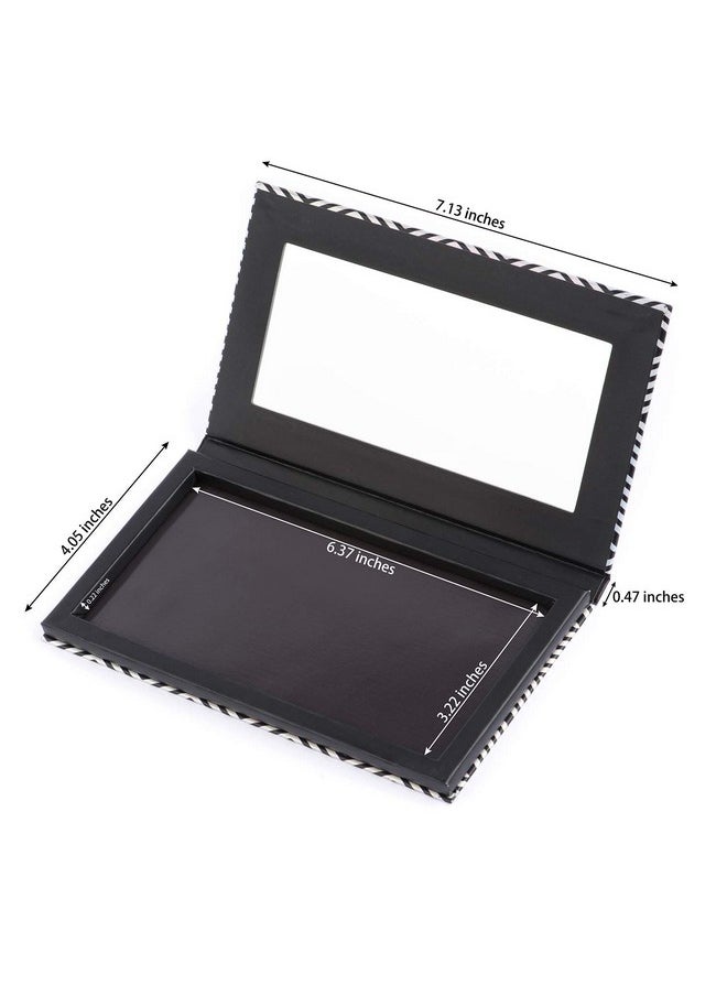 Magnetic Palette Black Empty Makeup Palette With Mirror And 20Pcs Adhesive Empty Palette Metal Stickers For Eyeshadow Lipstick Blush Powder