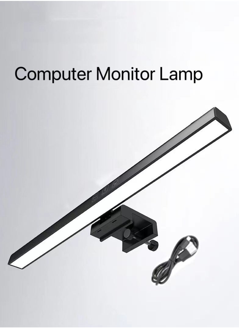 Monitor Light Bar, Computer Monitor Lamp for Eye Caring LED Dimmable Screen Light Bar, 3 Color Temperature Mode Light Bar, Anti-Blue Light LED Eye Protecting Desk Lamp，Touch Control USB Powered Moni