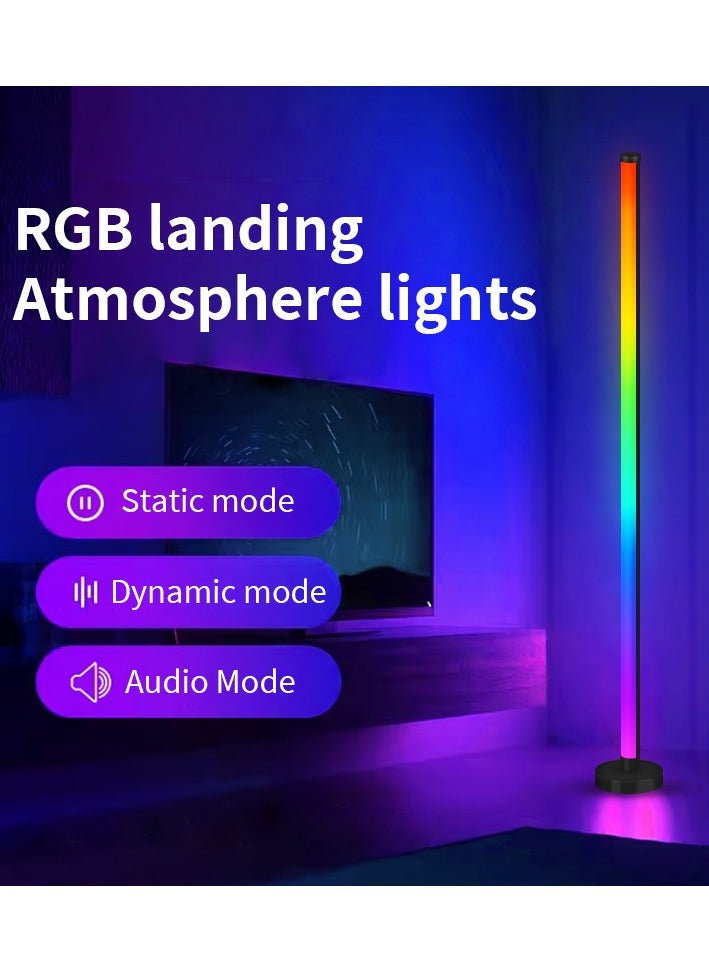 2 PCS LED Corner Lamp for Living Room - 10W Color Changing Lamp, Corner Floor Lamp with APP and Remote Control, RGB Corner Floor Lamp with Dimmable Music Sync Timer for Living Room, Bedroom, Gaming