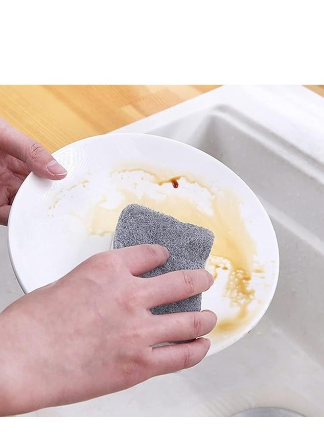 40-Pack Non-Scratch Dish Sponges, Dual-Sided Reusable, Odor-Free, Grey, for Home & Travel