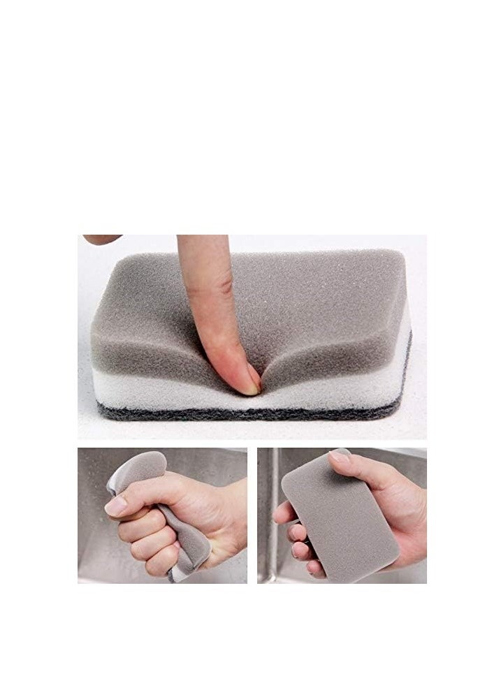 40-Pack Non-Scratch Dish Sponges, Dual-Sided Reusable, Odor-Free, Grey, for Home & Travel