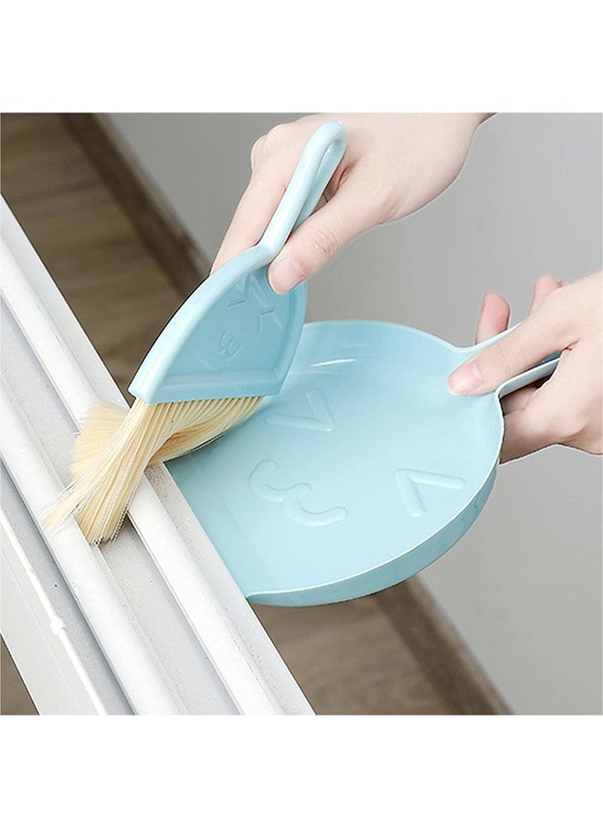 3PCS Mini Broom and Dustpan Set for Home, Car, Kitchen, Table, Kids - Durable Plastic Bristles, Handheld, Hangable, 3 Colors