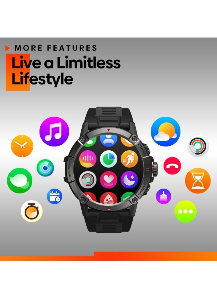 Zeblaze Ares 3 Smart Watch Large 1.52 Inch IPS Display Voice Calling 100+ Sport Modes 24H Health Monitor Smartwatch