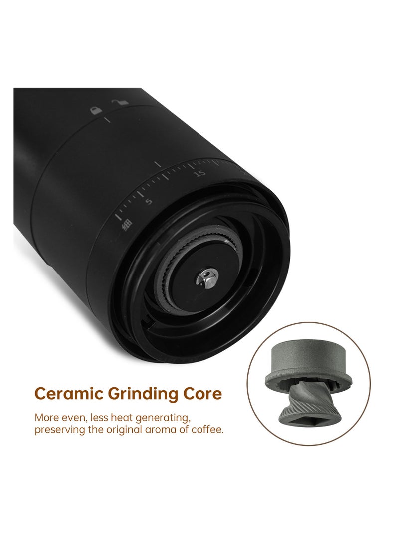 Portable Electric Coffee Grinder With External 38 Coarseness Adjustable, USb Rechargeable, Coffee Burr Grinder For Home Office Travel