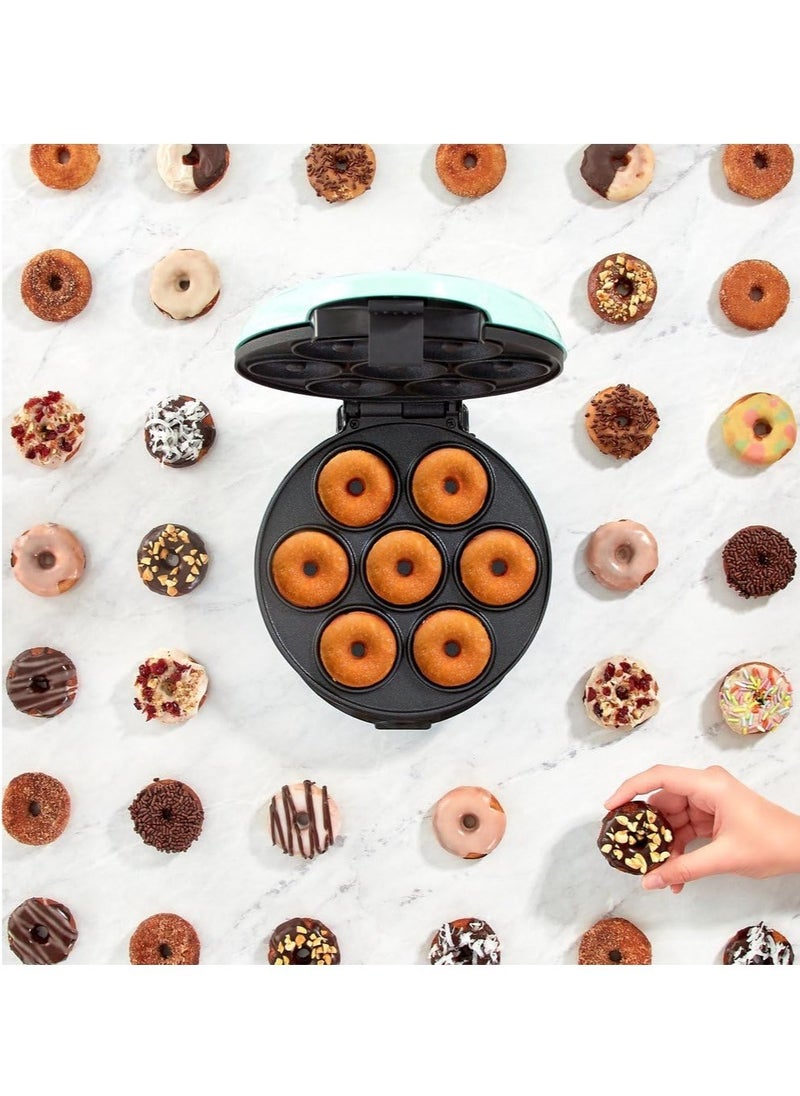 Electric Donut Maker with Non-Stick Surface – Makes 7 Mini Doughnuts, Pancakes u0026 More – Pink