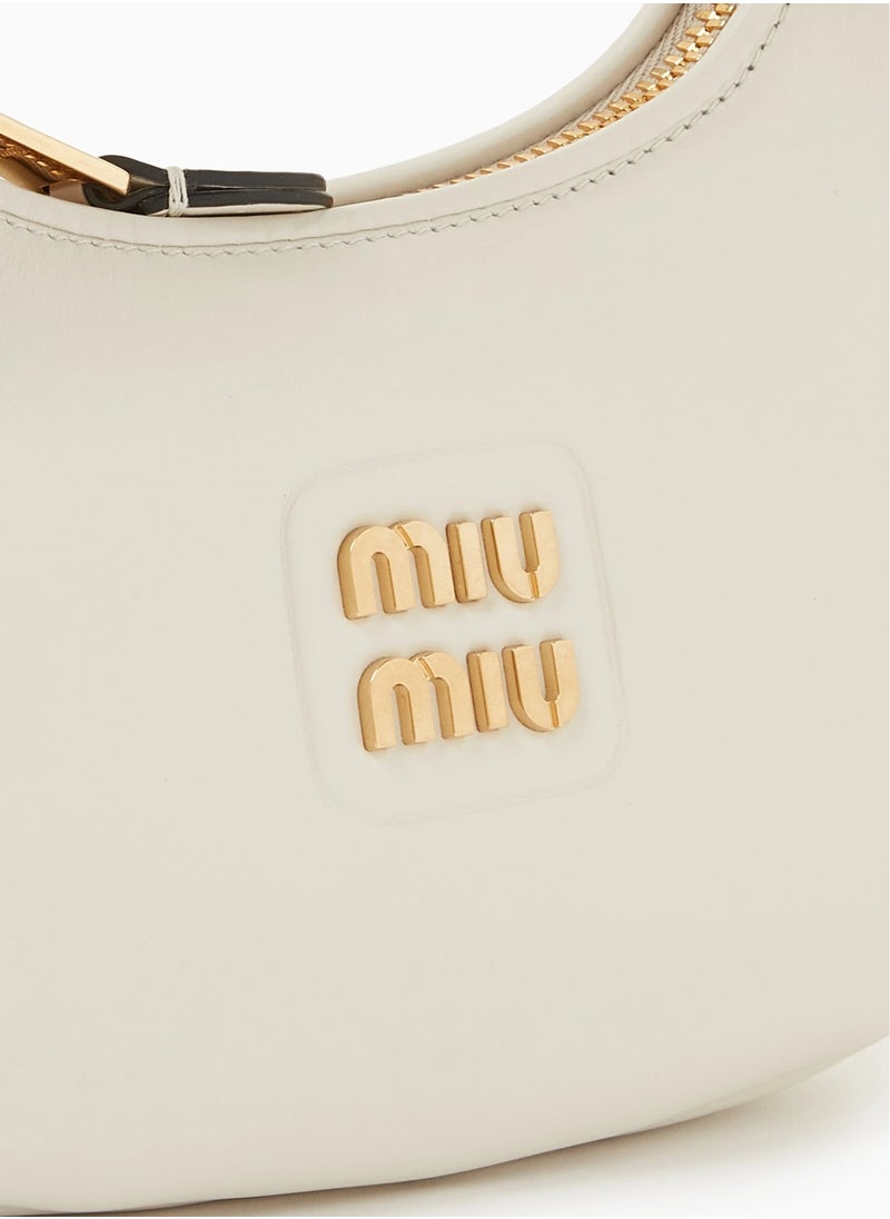 MIU Leather hobo bag shoulder