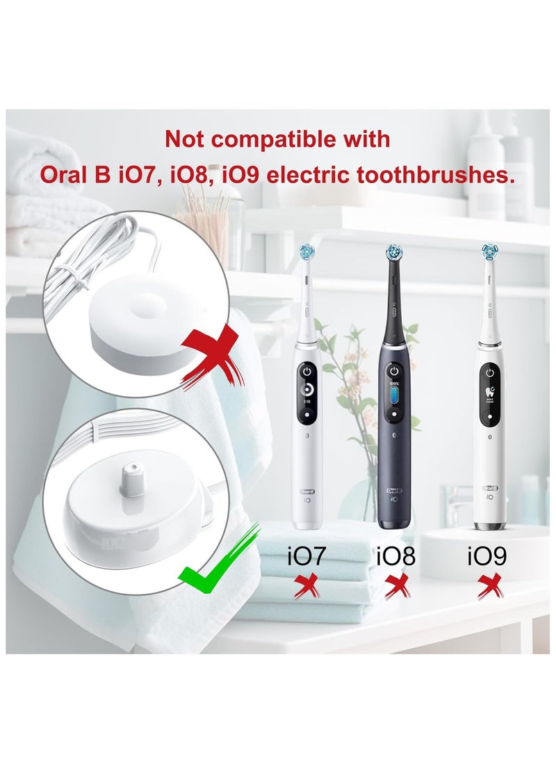 For Oral B Electric Toothbrush Charger Type 3757 Chargers for Oral B Pro 1 650 Pro 2 2500 Pro 3 3500 Smart 4 6 iO 4 5 6 Kids Vitality Genius X 8000 Toothbrushes Charging Adapter UK Plug