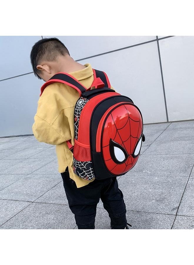 Kids Spiderman Printed Backpack Red/Black-30*23*10cm-Toddler School Backpack 3D Comic Schoolbag Waterproof Lightweight Backpack for Elementary Student Schoolbag Kids