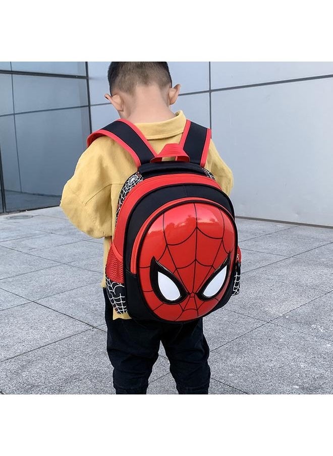 Kids Spiderman Printed Backpack Red/Black-30*23*10cm-Toddler School Backpack 3D Comic Schoolbag Waterproof Lightweight Backpack for Elementary Student Schoolbag Kids