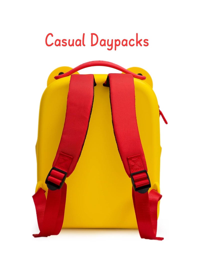 Toddler Backpack DIY Cute Cartoon Animal Preschool Kids Waterproof Backpack Bookbag School Lunch Backpack for Boys Girls, 12.5 inch Yellow