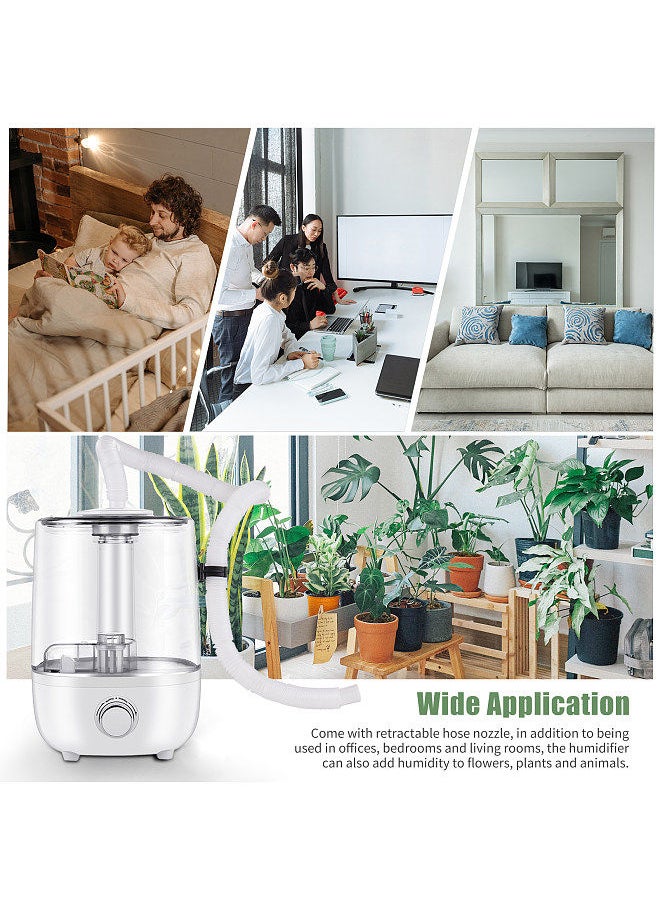 4L Humidifiers for Bedroom Ultrasonic Air Humidifiers Aroma Diffuser with Extra Hose Nozzle Ultra Quiet Auto Shut Off