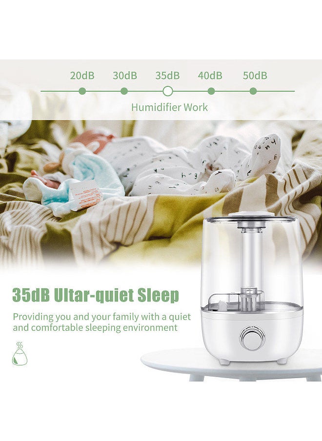 4L Humidifiers for Bedroom Ultrasonic Air Humidifiers Aroma Diffuser with Extra Hose Nozzle Ultra Quiet Auto Shut Off