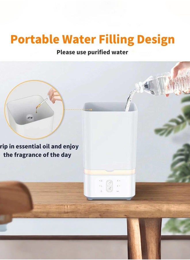 6L Humidifier for Bedroom, Air Humidifiers,Single Room Humidifier Ultrasonic Large Capacity, Mist Level Control, Cool Mist Humidifier, Quiet Sleep Mode, Large Room Humidifiers with Timer and Night Light, Lower Noise