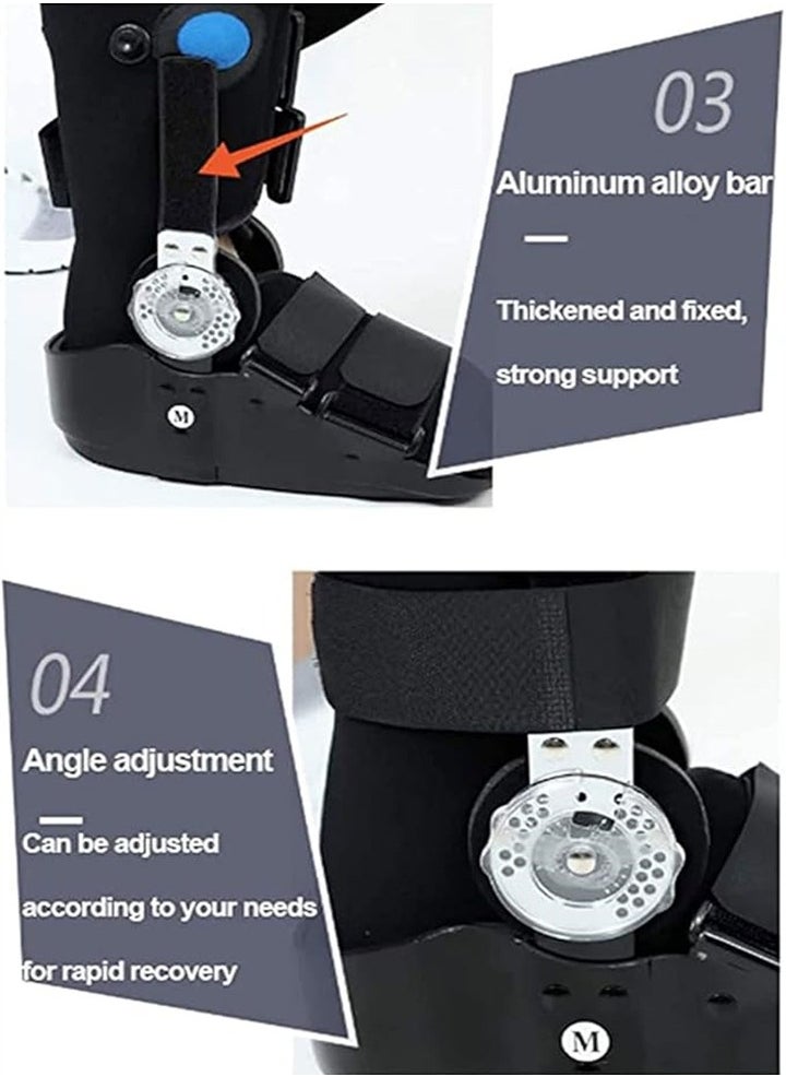 Upgraded Adjustable Chuck Plantar Fasciitis Fracture Boots, Ultralight Adjustable Achilles Tendonitis Rest Splint for Foot Drop Correction Braces, Unisex, Suitable for Left and Right Foot