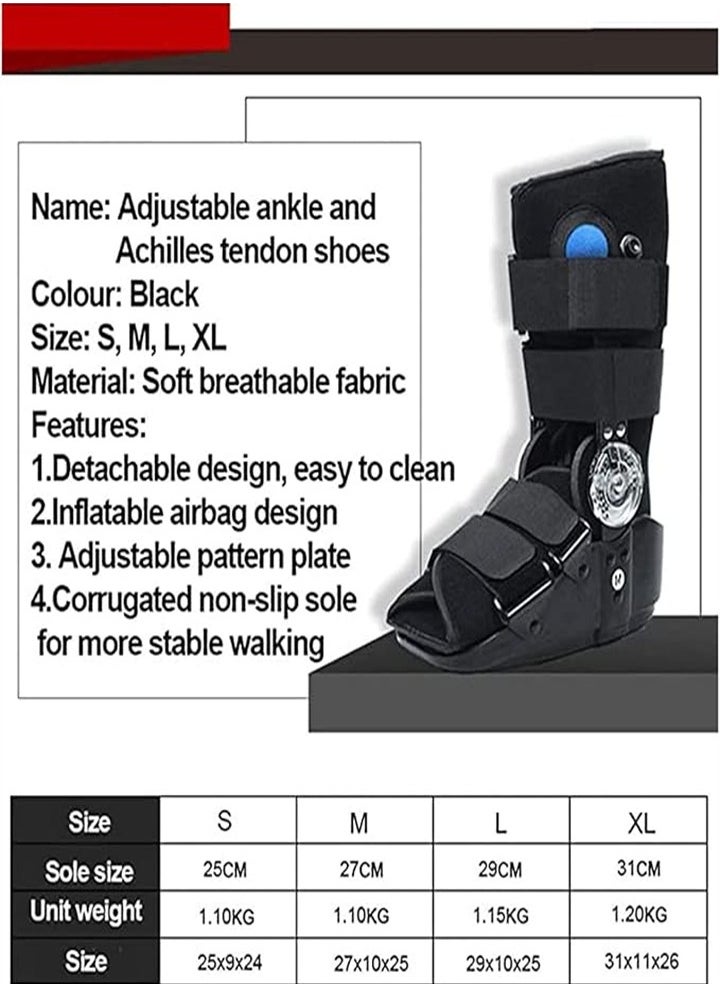 Upgraded Adjustable Chuck Plantar Fasciitis Fracture Boots, Ultralight Adjustable Achilles Tendonitis Rest Splint for Foot Drop Correction Braces, Unisex, Suitable for Left and Right Foot