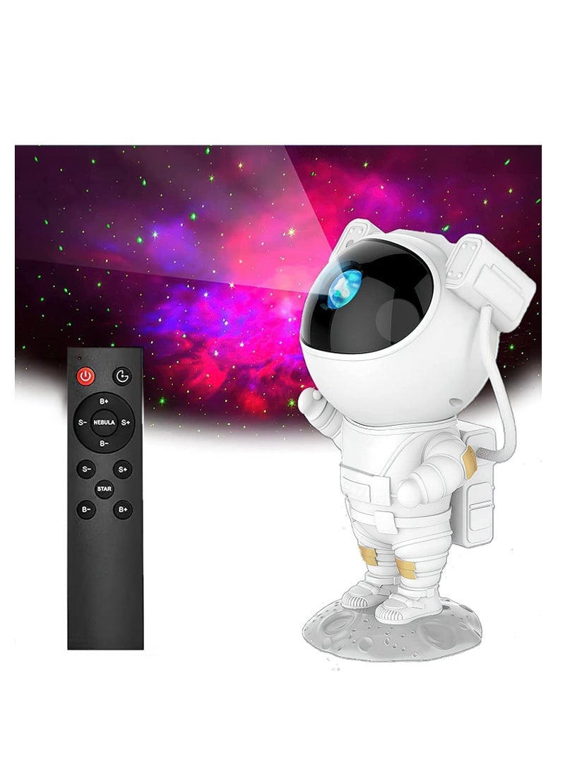 Star Projector Night Light with Timer, Remote Control and 360°Adjustable Design, Astronaut Nebula Galaxy Night Light Projector for Children Adults Baby Bedroom, Party Room and Game Room