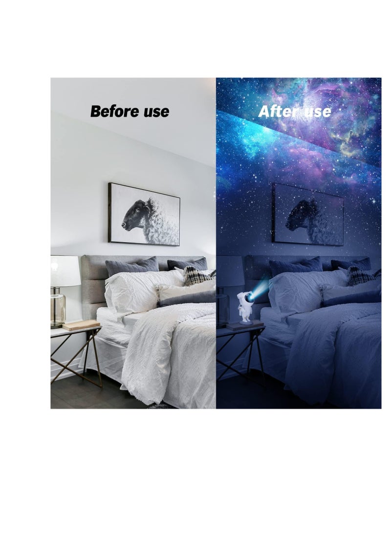 Star Projector Night Light with Timer, Remote Control and 360°Adjustable Design, Astronaut Nebula Galaxy Night Light Projector for Children Adults Baby Bedroom, Party Room and Game Room