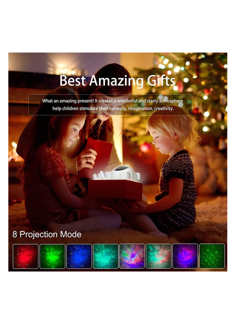 Star Projector Night Light with Timer, Remote Control and 360°Adjustable Design, Astronaut Nebula Galaxy Night Light Projector for Children Adults Baby Bedroom, Party Room and Game Room