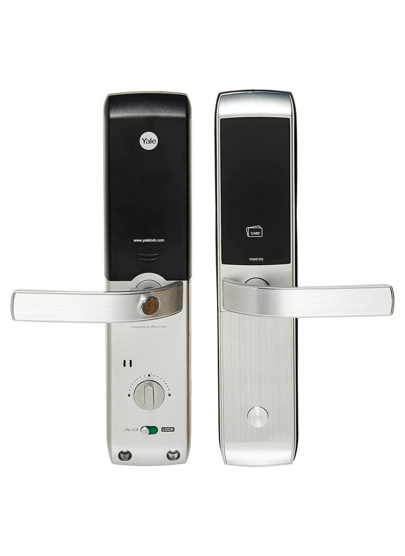 Yale Ydm3168 Digital Door Lock, Rfid, Keypad Digital Monoblock, Silver