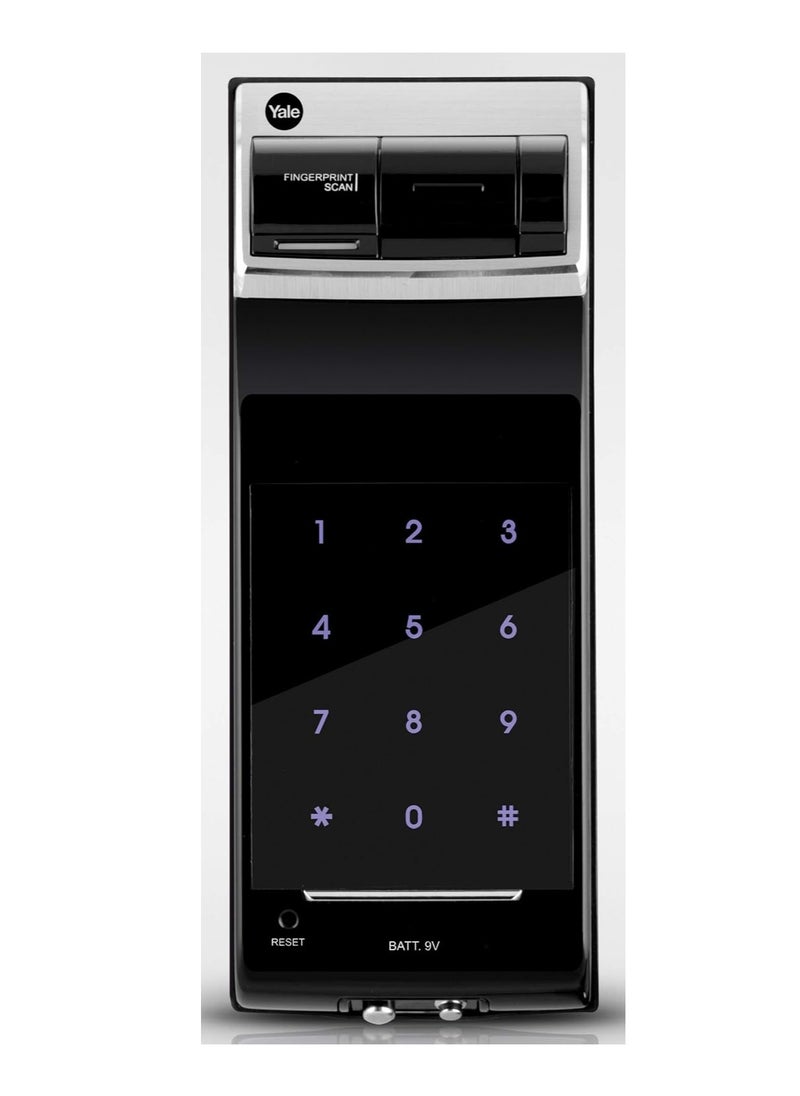 Yale Ydr4110 Digital Rim Lock, Fingerprint, Keypad, Black