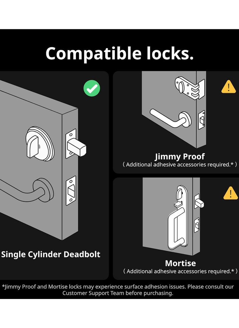 SwitchBot Smart Lock Pro, Keyless Entry Door Lock, Smart Door Lock Front Door, Electronic Smart Deadbolt, Fits Your Existing Deadbolt in Minutes, Add SwitchBot Hub2 to Support Matter, Alexa and Google