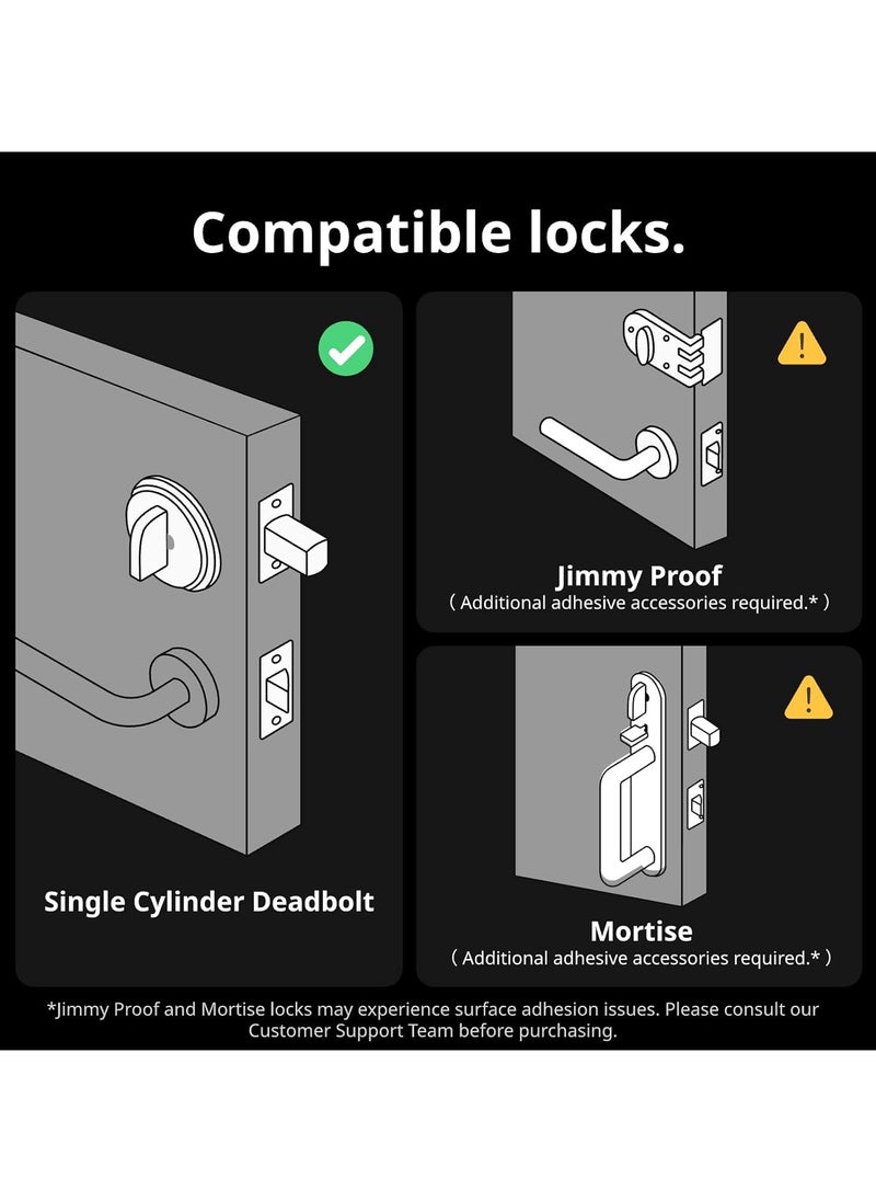 SwitchBot Smart Lock Pro, Keyless Entry Door Lock, Smart Door Lock Front Door, Electronic Smart Deadbolt, Fits Your Existing Deadbolt in Minutes, Add SwitchBot Hub2 to Support Matter, Alexa and Google