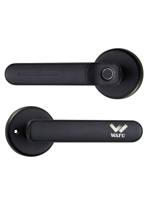 WAFU Smart Fingerprint Handle Lock Electric Door Lock with Automatic Sensor Mechanical Key Cordless Security Lock Zinc Alloy Suitable for Left & Right Handle for Home Office Apartment