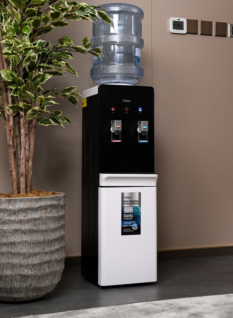 2-Tap Water Dispenser With High-Efficiency Danfu Compressor – Hot & Cold Water Dispenser,2 Years Warranty CK4063 Black/White