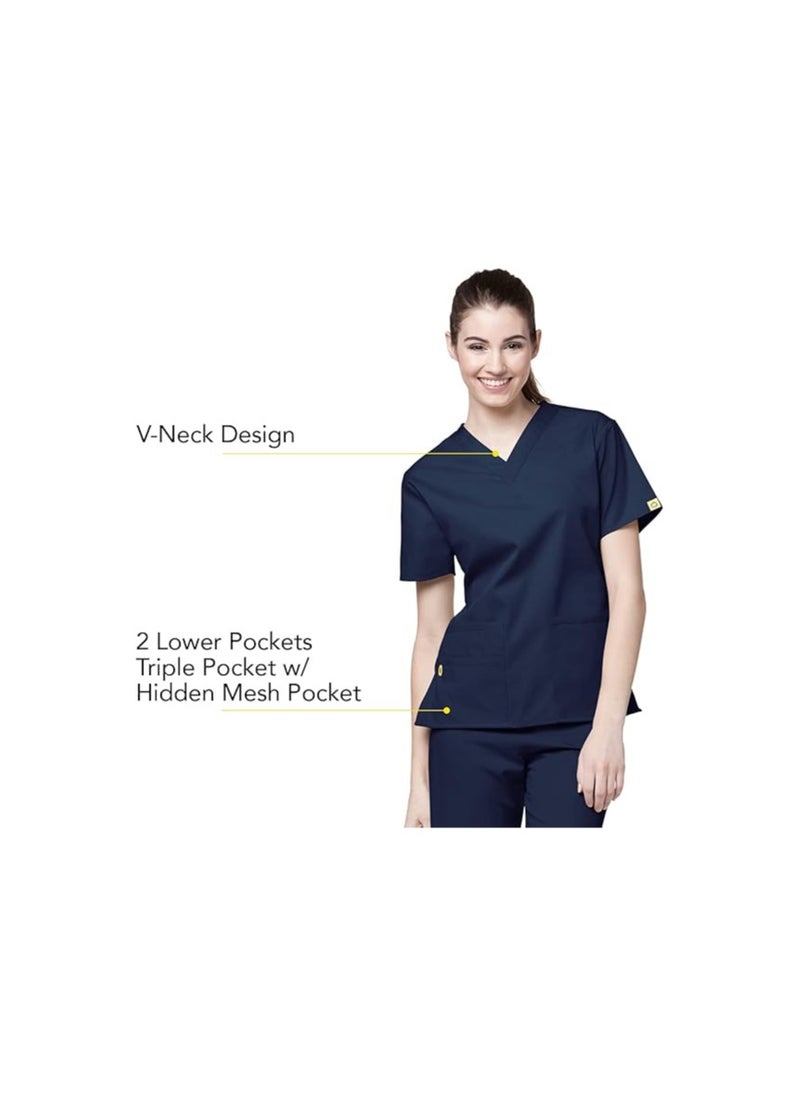 WonderWink womens Scrubs Bravo 5 Pocket V-Neck Top Scrubs Bravo 5 Pocket V-neck Top (pack of 1)