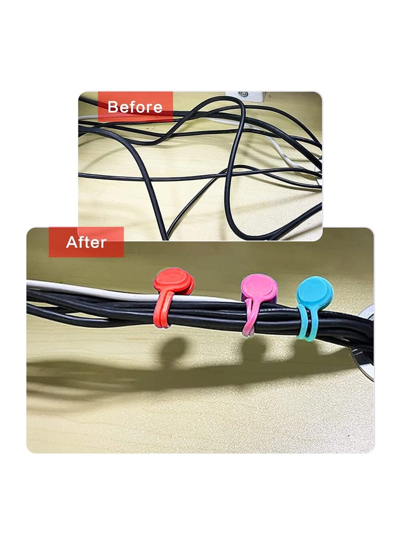 5 Pieces Magnetic Cable Ties Reusable Silicone Magnetic Cable Ties for Cable Clips Wire Harness and Organizing, Fixing Things, Bookmarks, Fridge Magnets