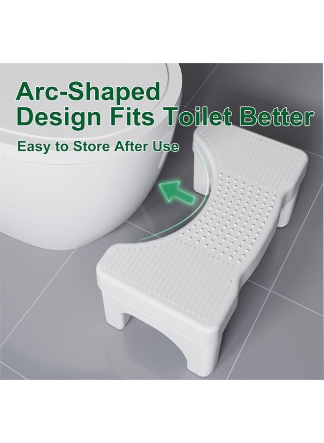 Toilet Squat Stool, 1 Pack Squatting Toilet Stool Portable Plastic Potty Stool Non Slip Toilet Squat Stool for Bathroom, 40 x 21 x 17 cm