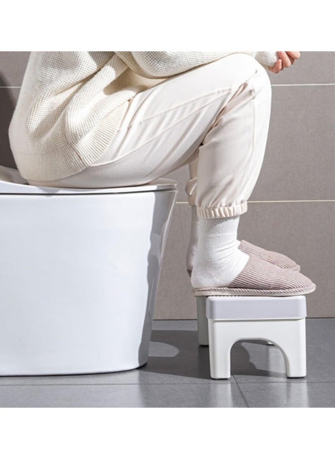 Toilet Squat Stool, 1 Pack Squatting Toilet Stool Portable Plastic Potty Stool Non Slip Toilet Squat Stool for Bathroom, 40 x 21 x 17 cm