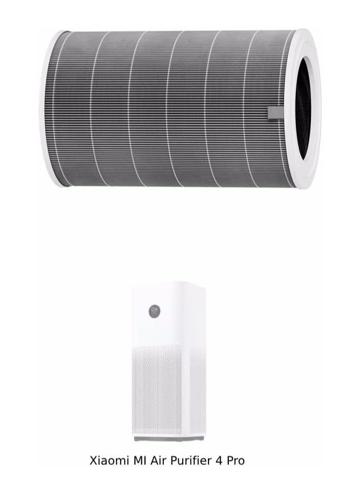 Xiaomi Air Purifier Replacement Filter for 3H&3C with Activated Carbon 360 Integrated Triple-Layer High-Efficiency H13 Grade, GREY
