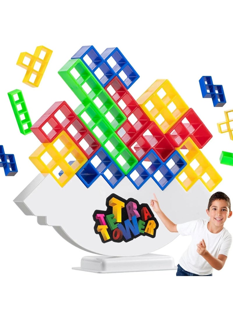 48 Pcs Fun Balance Stacking Building Blocks Board Game for Kids Adults Friends Team Dorm Family Game Night and Partie Gifts