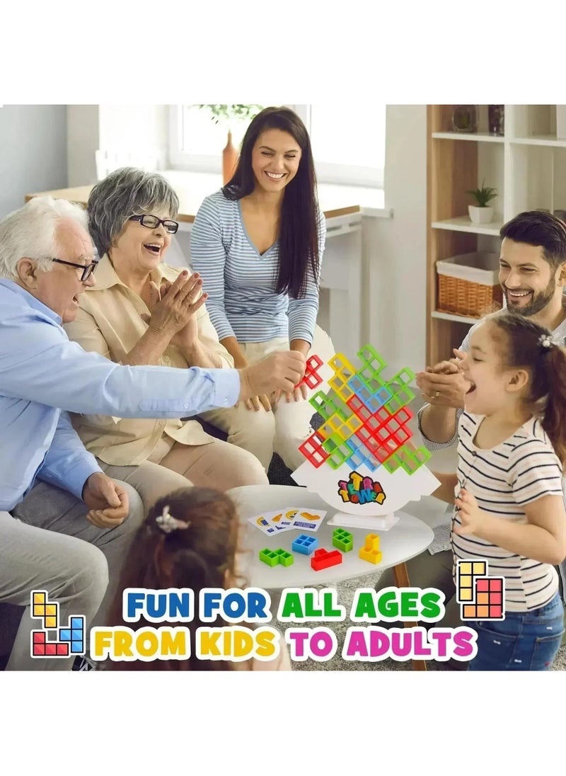 48 Pcs Fun Balance Stacking Building Blocks Board Game for Kids Adults Friends Team Dorm Family Game Night and Partie Gifts