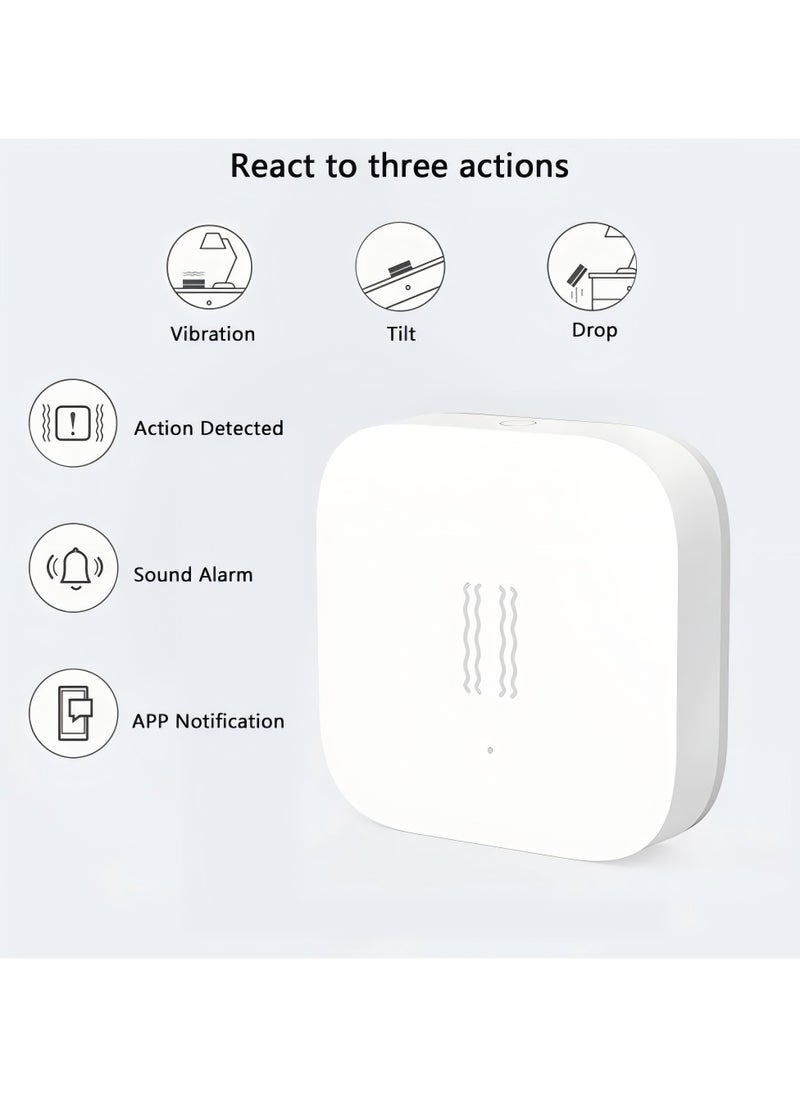 Vibration Sensor,Wireless Automation Remote Notification Adjustable Sensitivity for Vibration and Movement Detecting