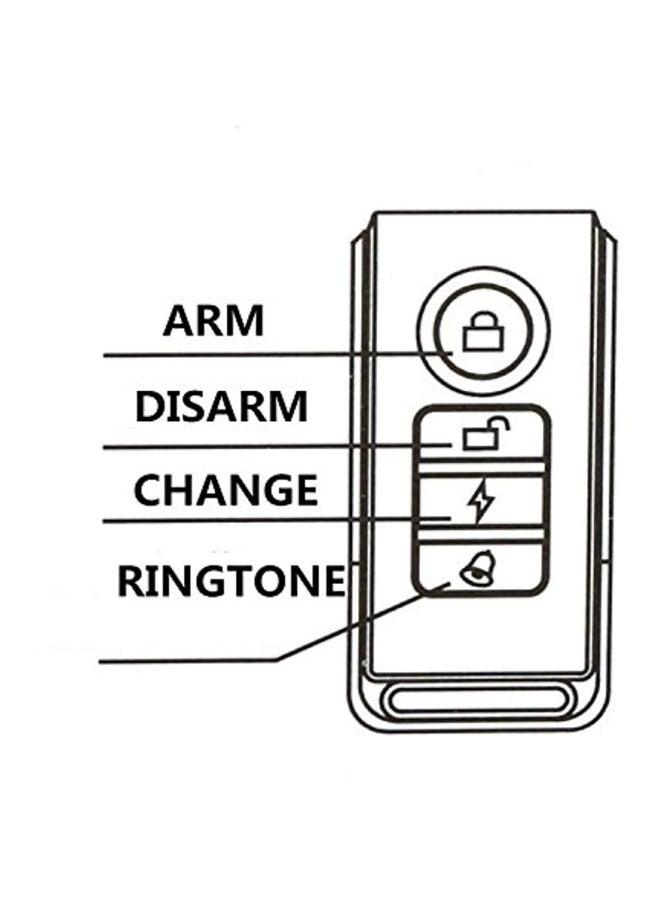 Wireless Triggered Alarm Black/Silver