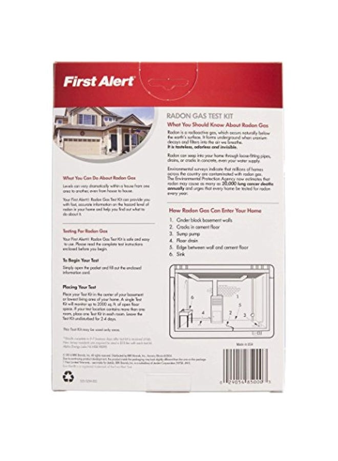 Radon Gas Test Kit White/Red