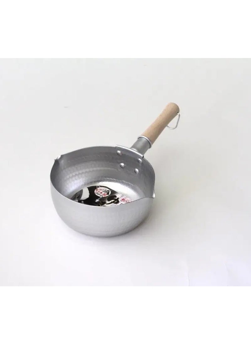 Aluminum Saucepan with Wooden Handle, Tea Pan, Rice Pan, Sauce Pan, Milk Pan, Coffee Pan (20cm)