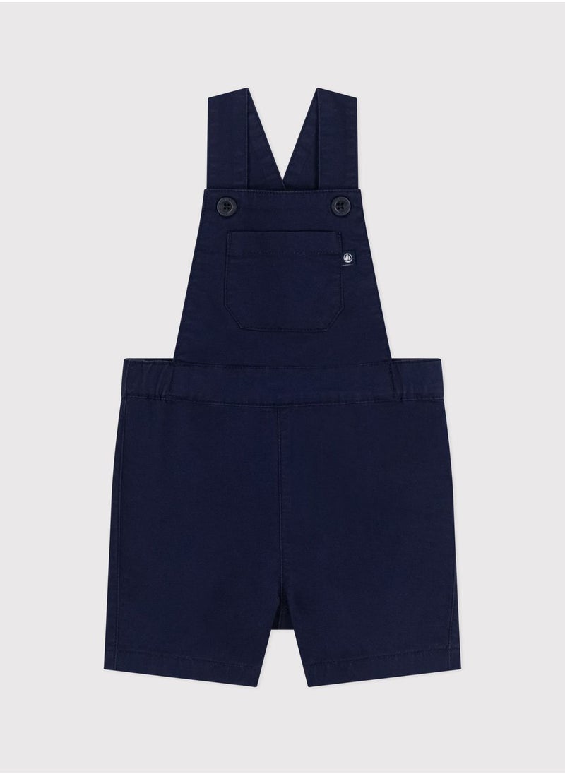 Kids Serge Dungaree Shorts